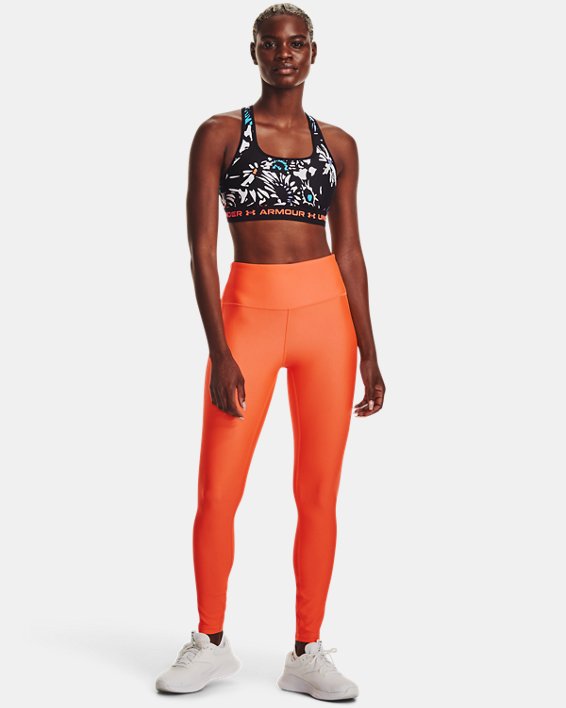 Women's HeatGear® Full-Length Leggings, Orange, pdpMainDesktop image number 2
